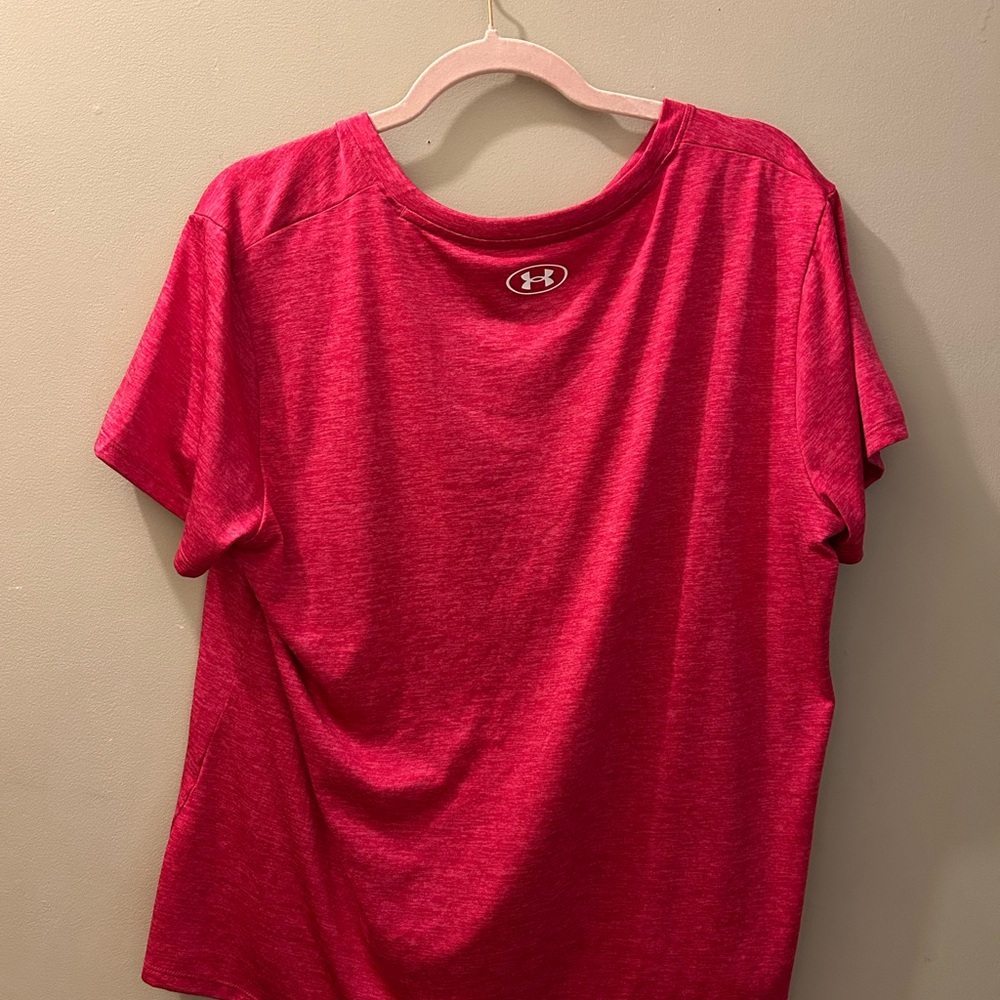 Under Armour Women's Pink V-Neck Short Sleeve - Picture 2 of 5